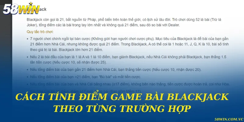 Cách Tính Điểm Game Bài Blackjack - Bí Quyết Từ Chuyên Gia Cách tính điểm game bài blackjack theo từng trường hợp