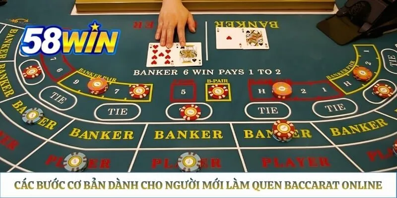 Baccarat 58WIN – Hiểu Luật Và Bàn Cược Trước Khi Chơi Các bước cơ bản dành cho người mới làm quen Baccarat online