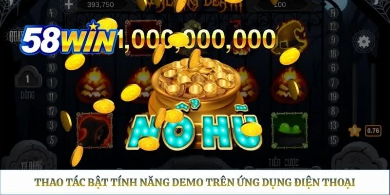 Thao tác bật tính năng Demo trên ứng dụng điện thoại