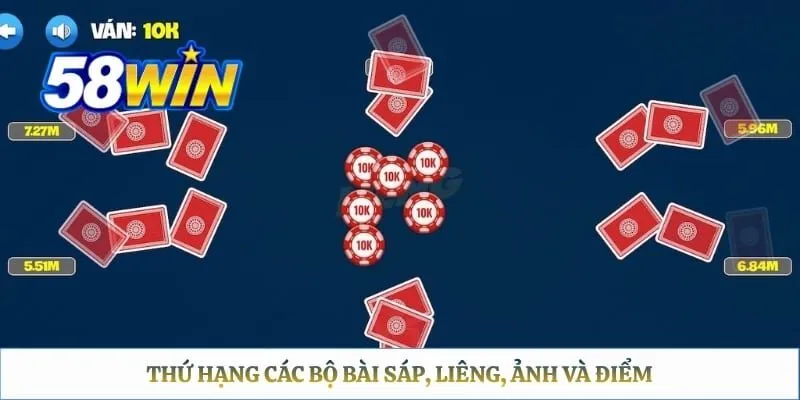 Liêng 58WIN - Cách Chơi, Thứ Hạng Bài Và Vòng Tố Chi Tiết Thứ hạng các bộ bài Sáp, Liêng, Ảnh và Điểm