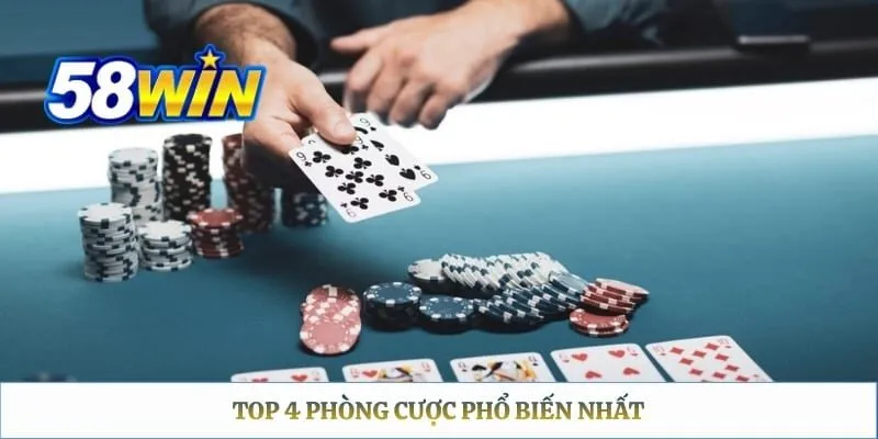 Top 4 phòng cược phổ biến nhất
